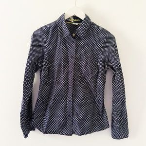 Boden | Polka Dot Navy Blue Top